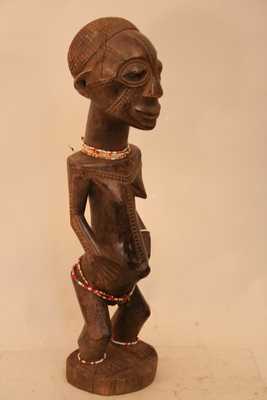 Tabwa.(statue), d`afrique : Rép.démoncratique du Congo., statuette Tabwa.(statue), masque ancien africain Tabwa.(statue), art du Rép.démoncratique du Congo. - Art Africain, collection privées Belgique. Statue africaine de la tribu des Tabwa.(statue), provenant du Rép.démoncratique du Congo., 1353/5346.Belle statuette d